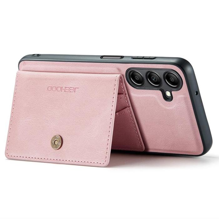 OEM - JEEHOOD Samsung Galaxy A13 5G Mobilskal Konstläder med Kortfack - Rosa