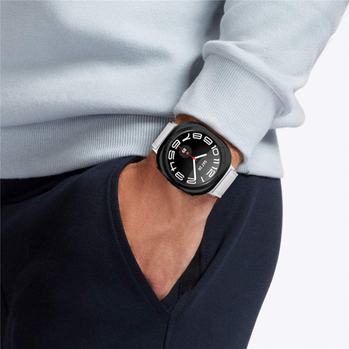 A-One Brand - Galaxy Watch 8 (40mm/44mm) 8 Classic (46mm) Armband Äkta Läder