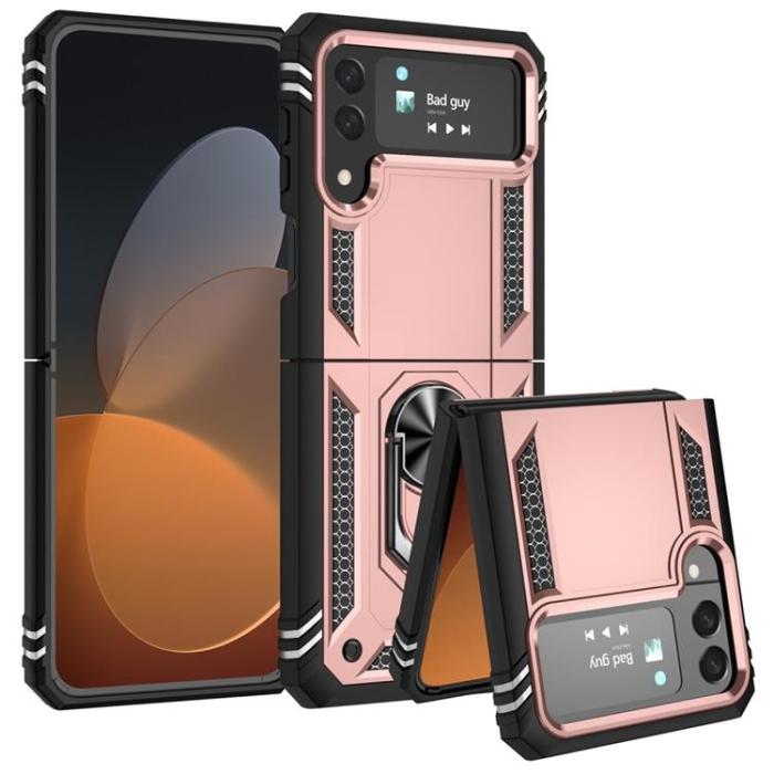 A-One Brand - Galaxy Z Flip 4 Skal Ringhållare Kickstand - Rosa Guld