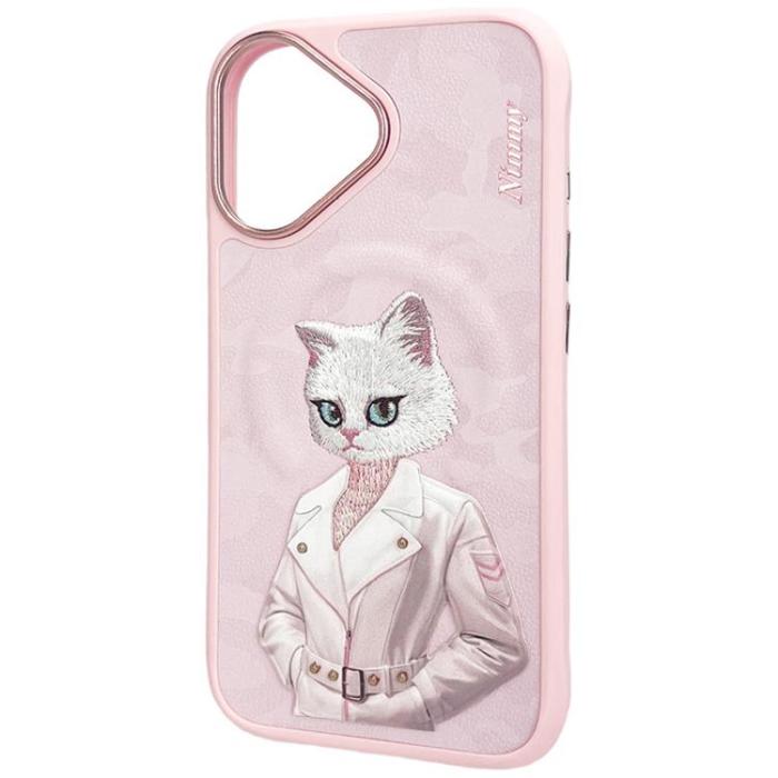 NIMMY - Nimmy iPhone 16 Mobilskal MagSafe Fashion Cute Pet - Rosa