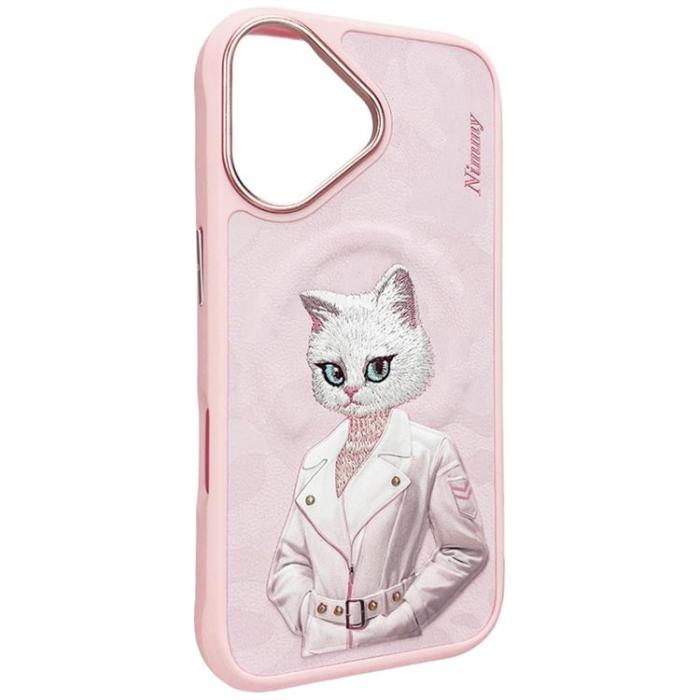 NIMMY - Nimmy iPhone 16 Mobilskal MagSafe Fashion Cute Pet - Rosa