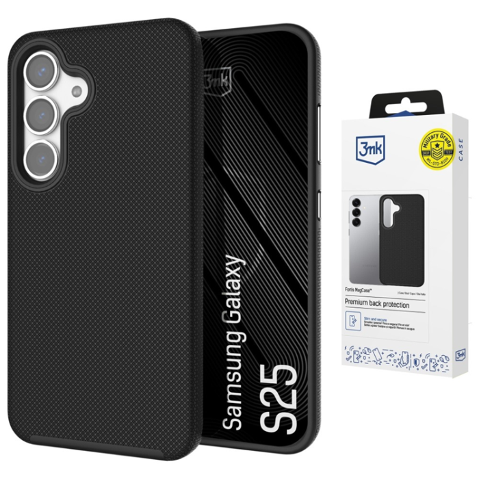 3MK - 3mk Mobilskal För Galaxy S25 Magsafe Fortis - Svart