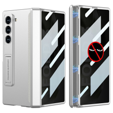 GKK - GKK Galaxy Z Fold 6 Mobilskal Kickstand med Privacy Skärmskydd - Silver