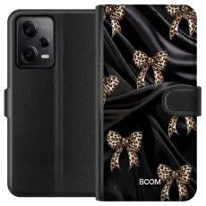 Gustaf - Pl&aring;nboksfodral till Xiaomi Redmi Note 12 Pro med Leopard Bow
