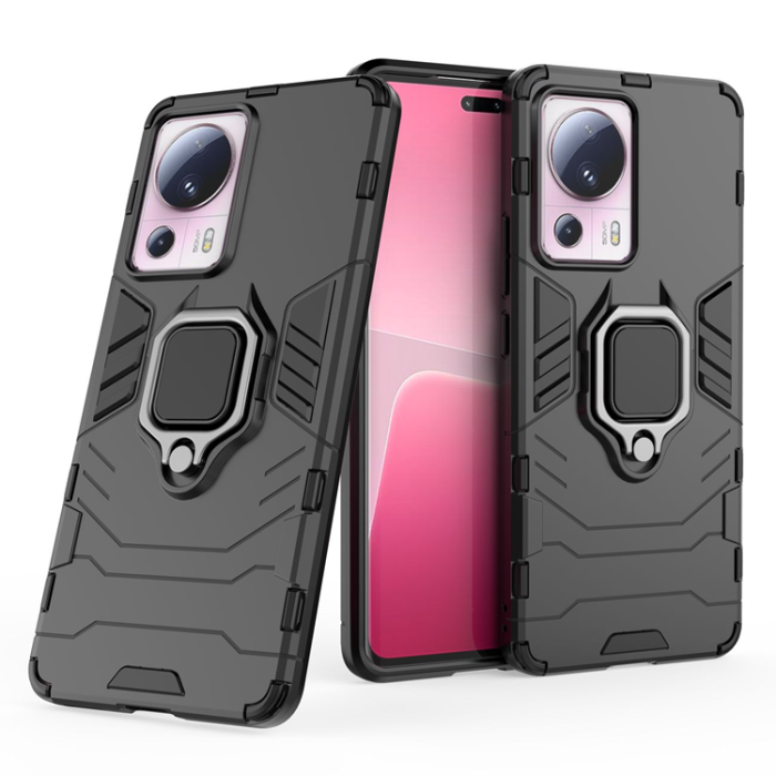 OEM - Xiaomi 13 Lite Mobilskal Ring Armor Magnetic Hållare - Svart