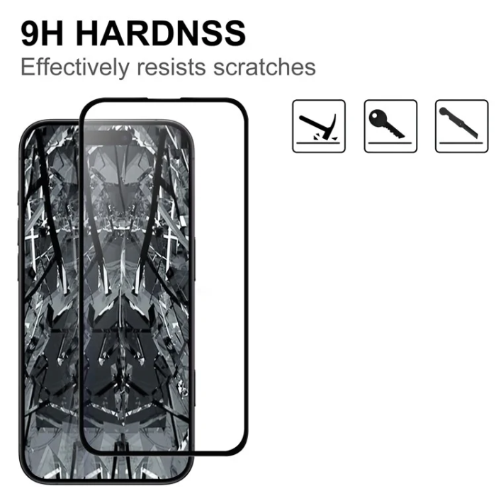 A-One Brand - iPhone 17 Plastfilm Skärmskydd AGC - Svart