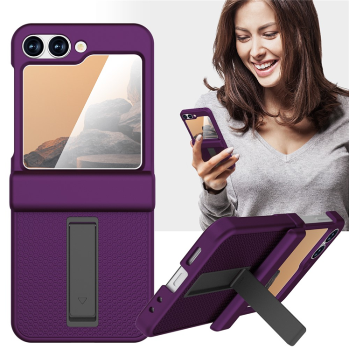 A-One Brand - GW182 Galaxy Z Flip 7 FE/Z Flip 6 Mobilskal - Mörklila