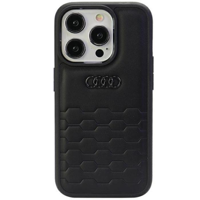 Audi - Audi iPhone 15 Pro Max Mobilskal Syntetiskt Läder - Svart