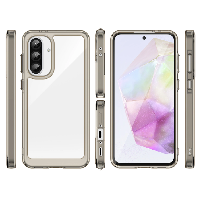 OEM - Galaxy A56 Mobilskal Outer Space - Transparent/Svart