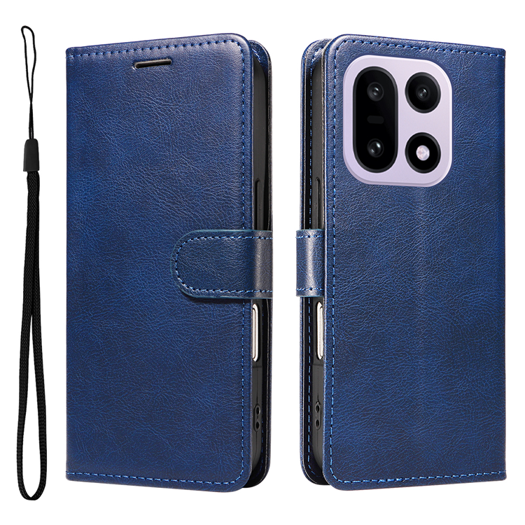 OnePlus 15 5G Plånboksfodral Solid Färg Konstläder (Blå) | 2353 | AlltMobil