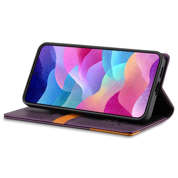 N.BEKUS - N.BEKUS P3 för Samsung Galaxy S26 Konstläder Plånboksfodral RFID-Skydd - Lila