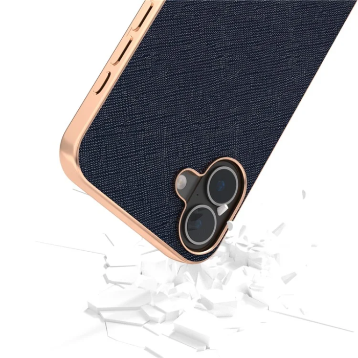 ABEEL - ABEEL iPhone 16 Plus Mobilskal Äkta Läder Electroplating