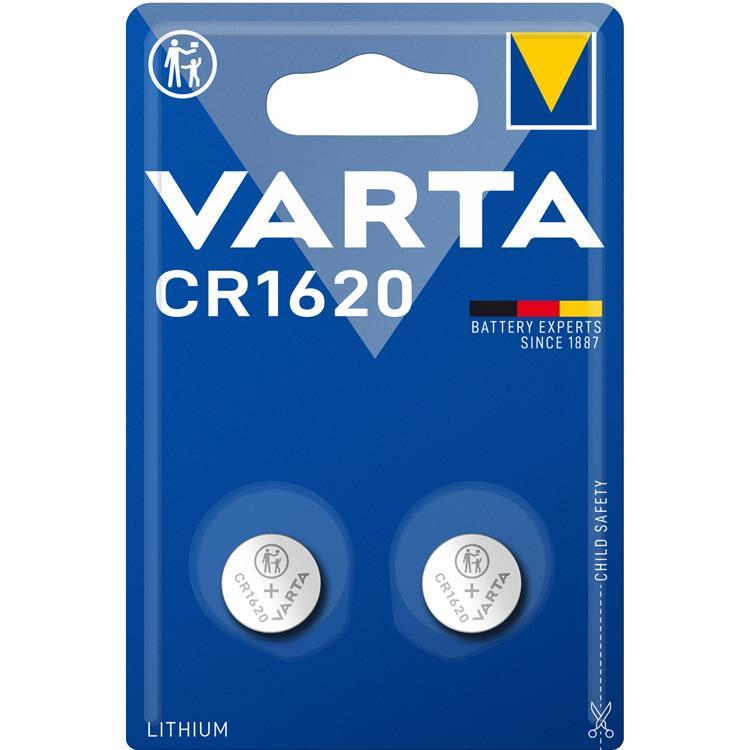 Varta 2-pack CR1620 Lithium Knappcellsbatteri 3V | 505295 | AlltMobil
