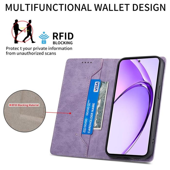 OEM - Samsung Galaxy S26+ Plånboksfodral RFID Skydd Konstläder - Lila