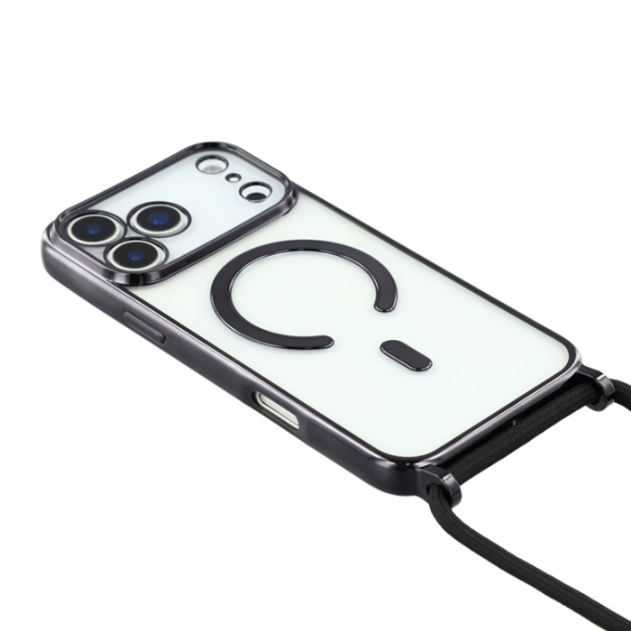 A-One Brand - iPhone 17 Pro Max Mobilskal MagSafe Electroplating TPU - Svart