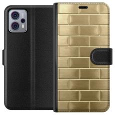 iSecrets - Pl&aring;nboksfodral till Motorola Moto G23 med Gyllene Murstenar