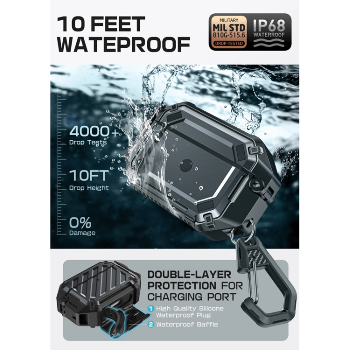 SupCase - Supcase Apple Airpods Pro 3 Skal Magsafe Unicorn Beetle Pro - Svart