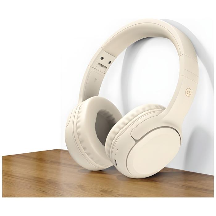 USAMS - USAMS Bluetooth 5.3 On-Ear Hörlurar Yun Series (USAMS-YG23) – Beige