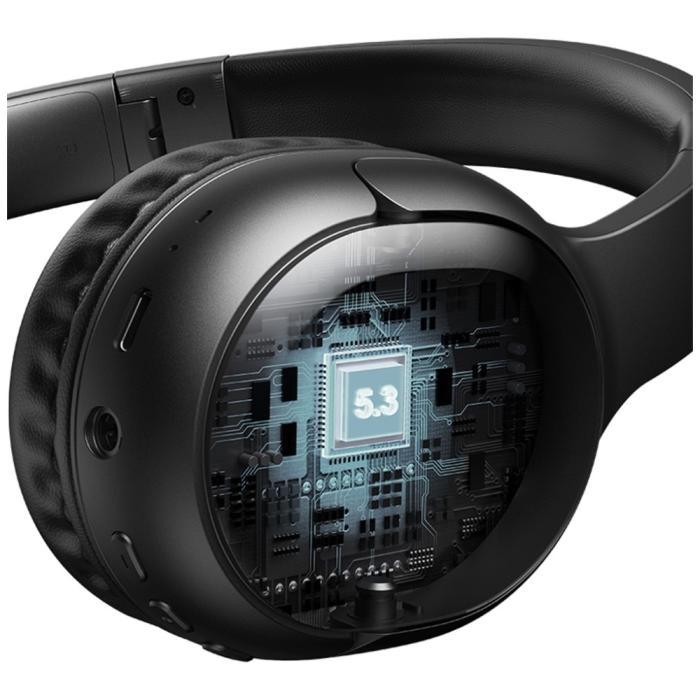 USAMS - USAMS Bluetooth 5.3 On-Ear Hörlurar Yun Series (USAMS-YG23) – Svart