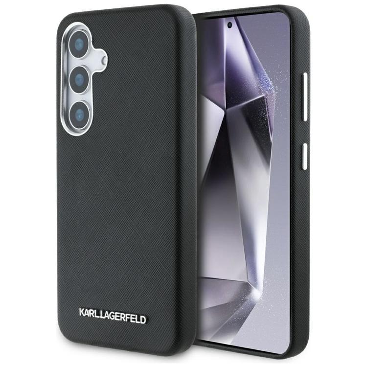 Karl Lagerfeld Galaxy S25 Mobilskal MagSafe Saffiano Full Wrapped - Svart | 2353 | AlltMobil