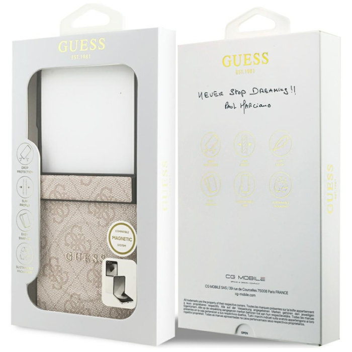 Guess - Guess Mobilskal För Galaxy Z Flip 7 MagSafe 4G Classic - Rosa