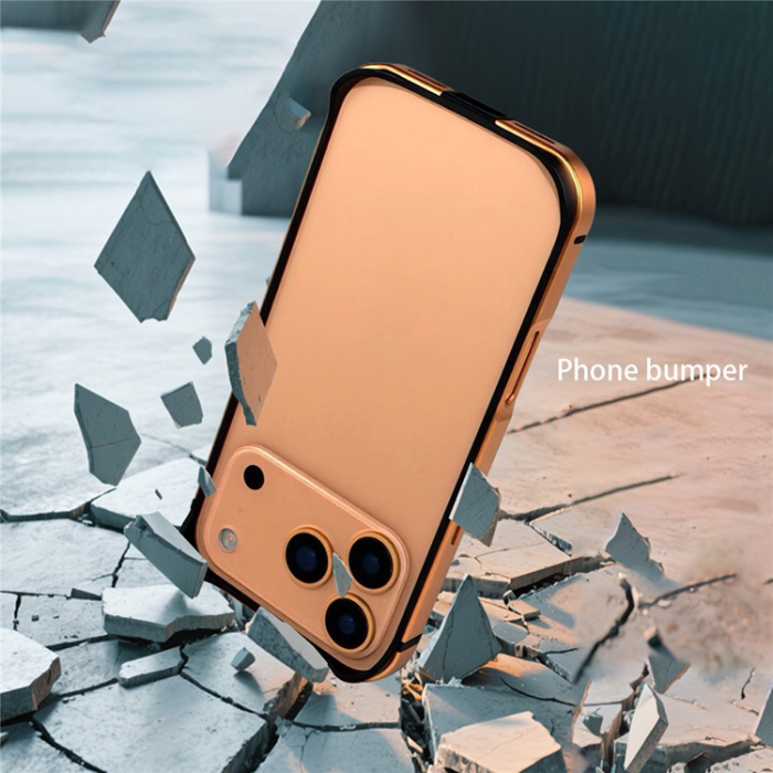 A-One Brand - iPhone 17 Pro Mobilskal Bumper Ultra Thin Metal TPU - Orange