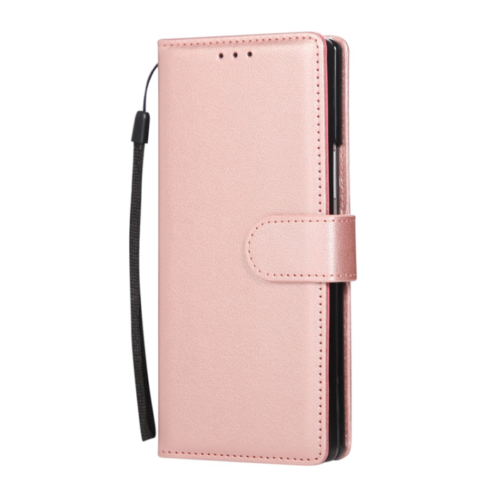 A-One Brand - Galaxy Z Fold7 Plånboksfodral Med Handledsrem - Roséguld