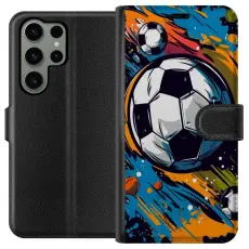 Gustaf - Pl&aring;nboksfodral till Samsung Galaxy S23 Ultra med Fotbollar