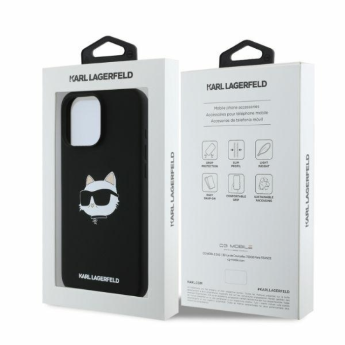 KARL LAGERFELD - KARL LAGERFELD iPhone 16 Pro Max Mobilskal Magsafe Choupette Head