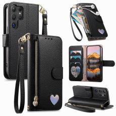 OEM - Pl&aring;nboksfodral f&ouml;r Samsung Galaxy S26 Ultra TKonstl&auml;der - Svart