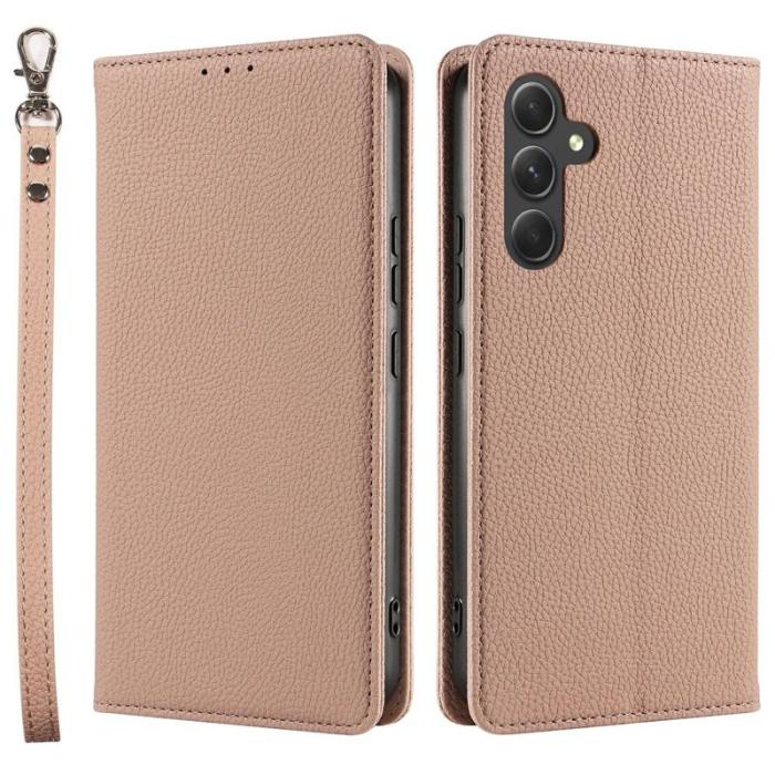 OEM - Plånboksfodral för Samsung Galaxy S26 Magnetiskt Konstläder - Köttfärgad