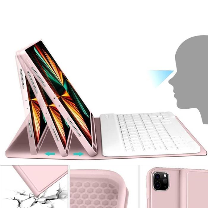 Tech-Protect - Tech-Protect iPad Pro 11 (2020/2021/2022) Fodral och Tangentbord - Rosa