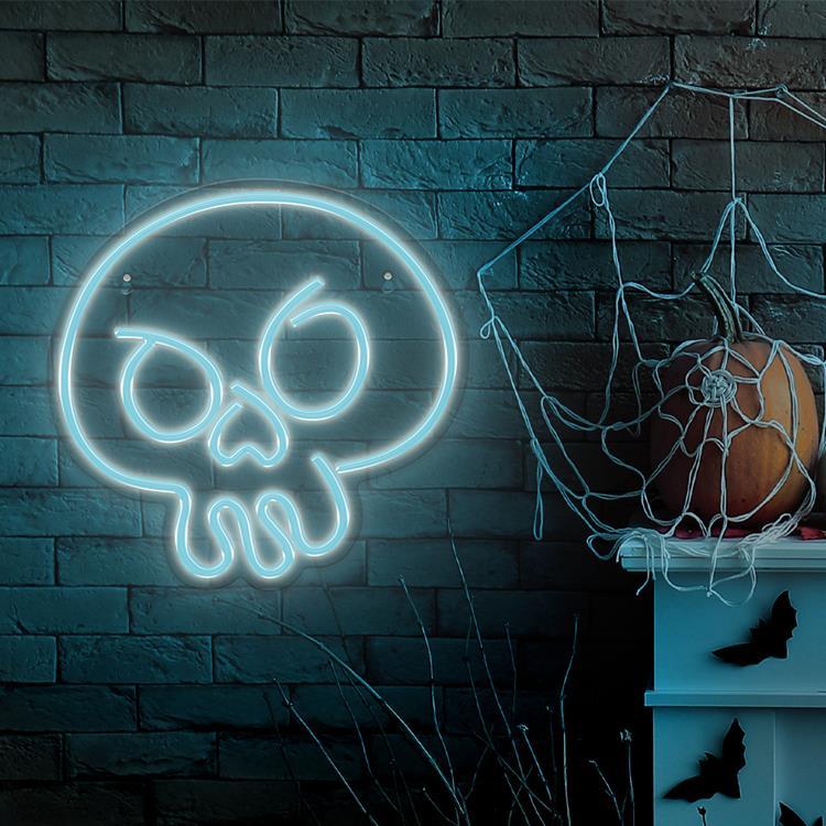 Forever Light Neon LED PLEXI GRAFFITI SKULL FPNE15 - Turkos | 264 | AlltMobil