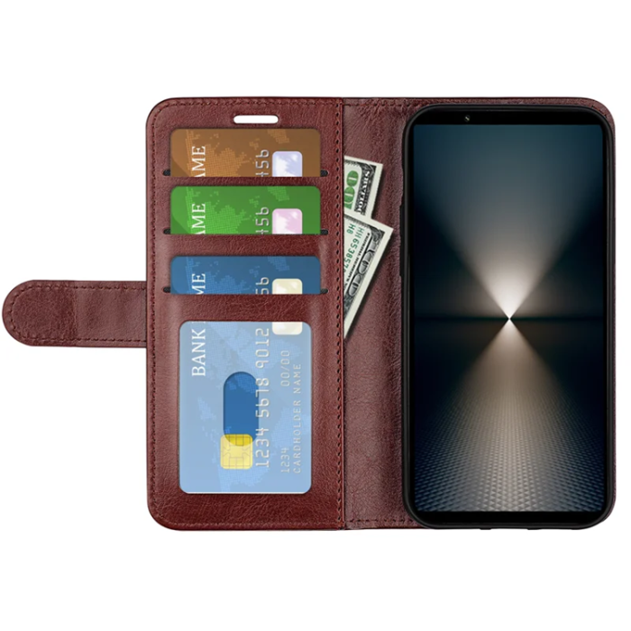 A-One Brand - Sony Xperia 1 VII Plånboksfodral Crazy Horse Texture - Brun