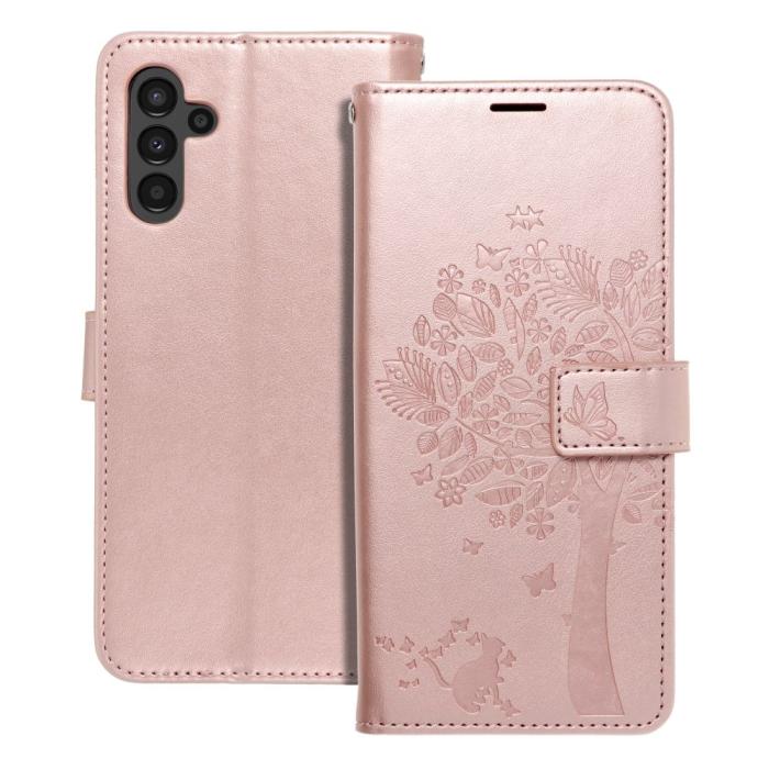 Forcell - Forcell Galaxy A13 5G Fodral Mezzo - Träd Rosa Guld
