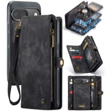 Caseme - CASEME 008 Pl&aring;nboksfodral f&ouml;r Google Pixel 9/9 Pro i Konstl&auml;der - Svart