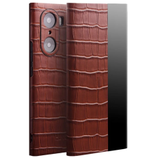 QIALINO - QIALINO Honor 60 Pro Fodral Cowhide Äkta Läder - Brun