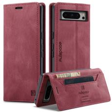 AUTSPACE - AUTSPACE Google Pixel 8 Pro Wallet Fodral KonstL&auml;der - R&ouml;d