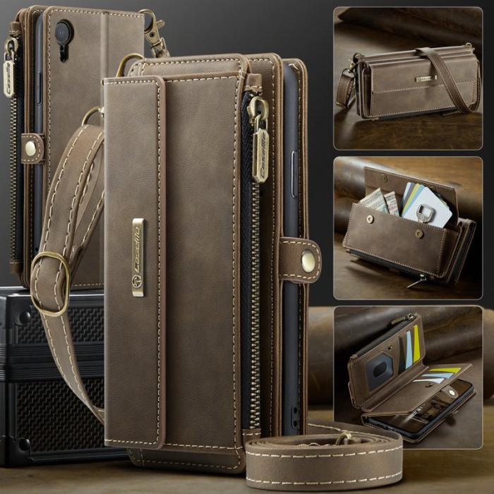 Caseme - CASEME iPhone XR Konstläder Plånboksfodral med RFID-Skydd - Brun