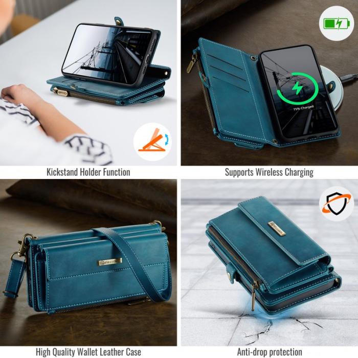 Caseme - CASEME iPhone XS Max Plånboksfodral RFID-Skydd Konstläder Grön