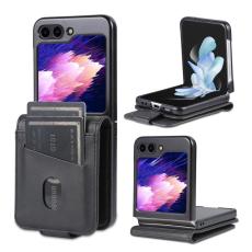 AZNS - AZNS Samsung Galaxy Z Flip7 FE Pl&aring;nboksfodral Card Holder Konstl&auml;der - Svart