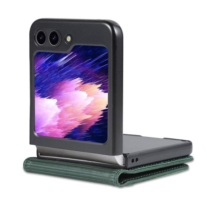AZNS - AZNS Samsung Galaxy Z Flip7 FE Plånboksfodral Card Holder Konstläder - Grön