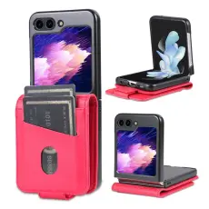 AZNS - AZNS Samsung Galaxy Z Flip7 FE Pl&aring;nboksfodral Card Holder Konstl&auml;der - R&ouml;d