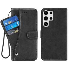 OEM - Samsung Galaxy S26 Ultra Pl&aring;nboksfodral Retro Konstl&auml;der - Svart