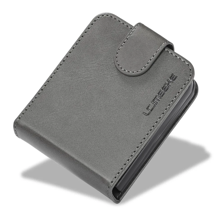LC.imeeke - LC.IMEEKE Galaxy Z Flip 6 5G Plånboksfodral - Grå
