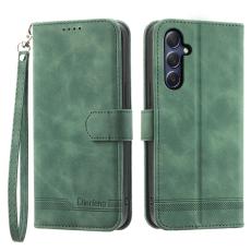 DIERFENG - DIERFENG DF-03 Samsung Galaxy M54 5G Pl&aring;nboksfodral Konstl&auml;der - Gr&ouml;n