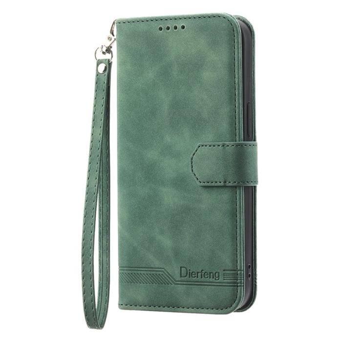 DIERFENG - DIERFENG DF-03 Samsung Galaxy M54 5G Plånboksfodral Konstläder - Grön