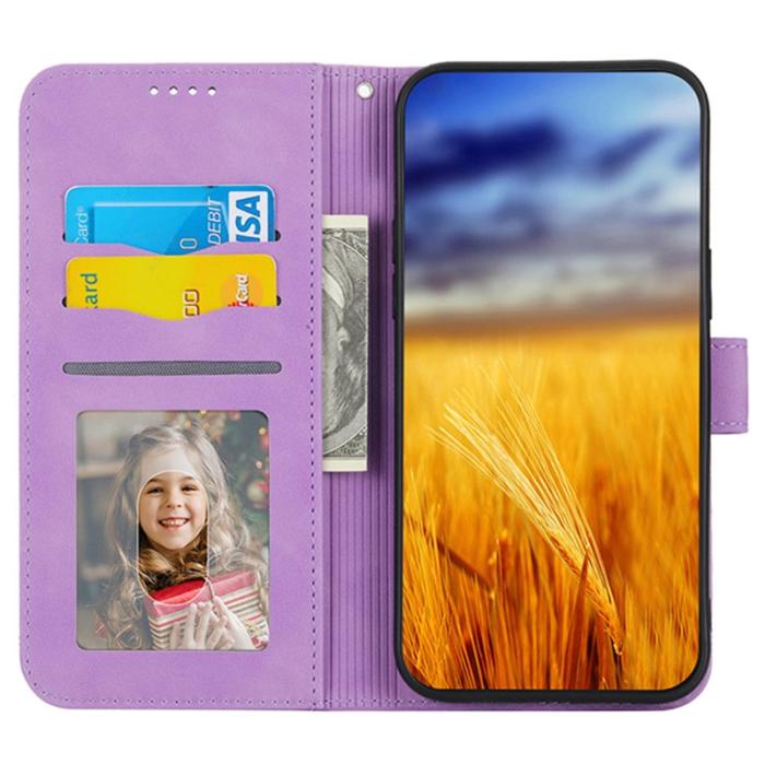 DIERFENG - DIERFENG DF-03 Samsung Galaxy M54 5G Plånboksfodral Konstläder - Lila