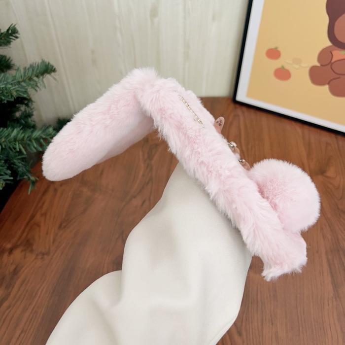 OEM - Mobilskal till Samsung Galaxy S26 Ultra Plush Söt Kanin TPU - Vit