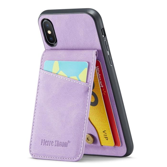 FIERRE SHANN - FIERRE SHANN för iPhone X / XS 5.8 tum Fodral - KonstLäder - Lila